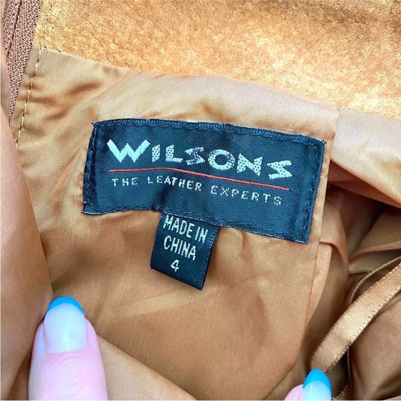 Wilson’s Leather vintage suede brown tan skirt Size 4 - Picture 2 of 7
